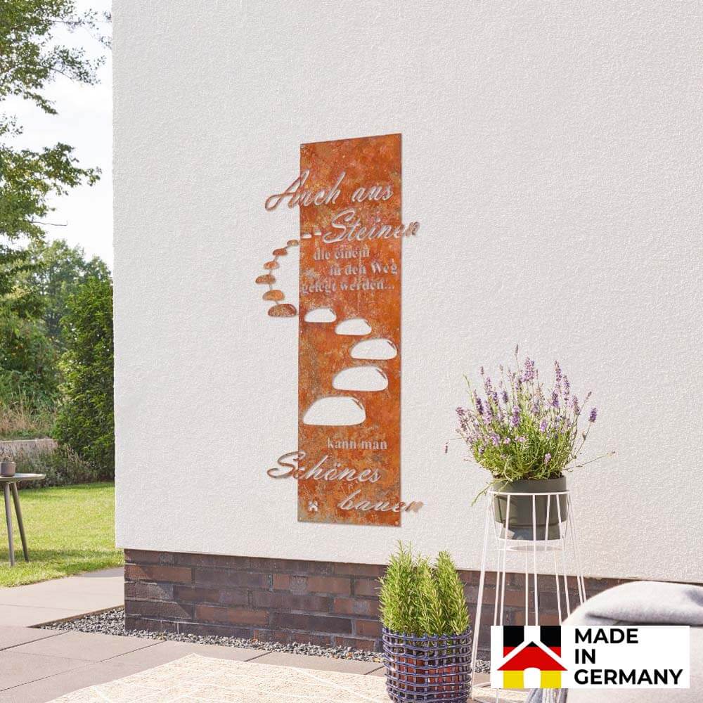 Home Deluxe Panneau de jardin rouillé STEINIGER WEG - Made in Germany