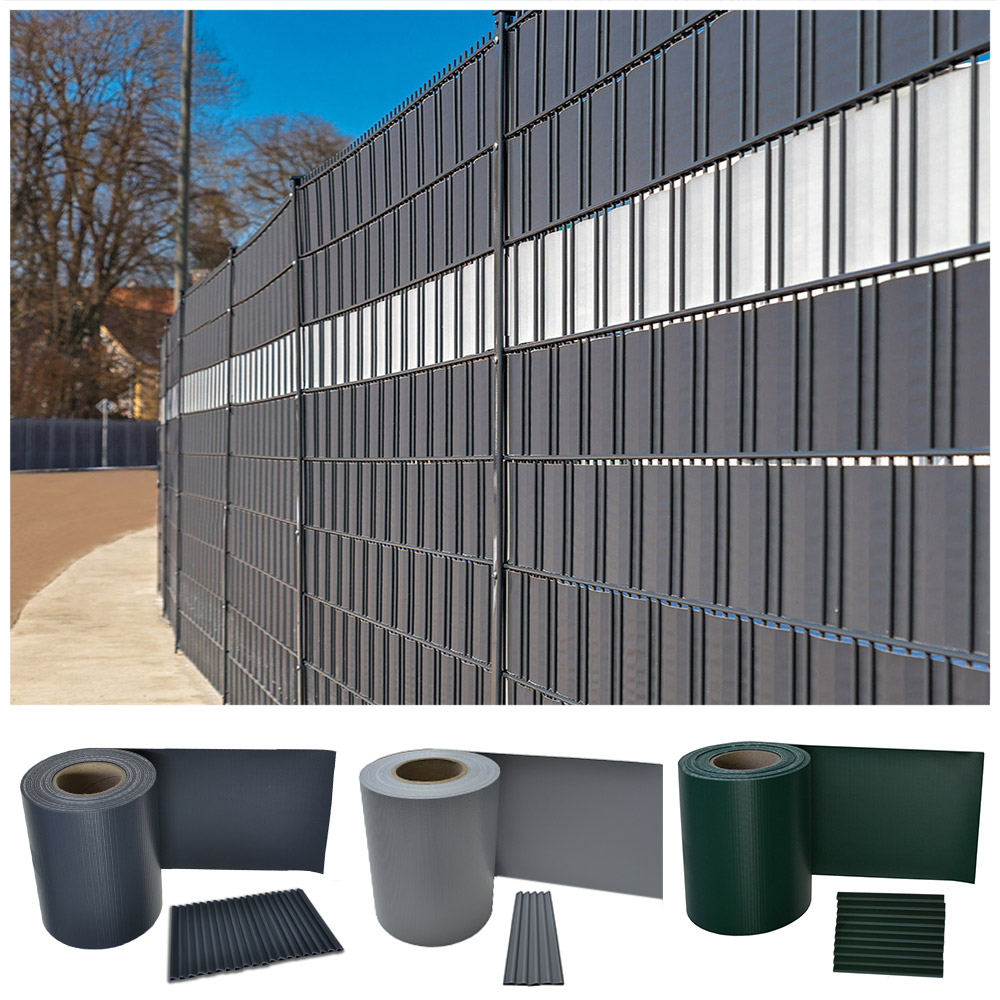 Home Deluxe Film de clôture PVC pare-vue MATA - Gris clair