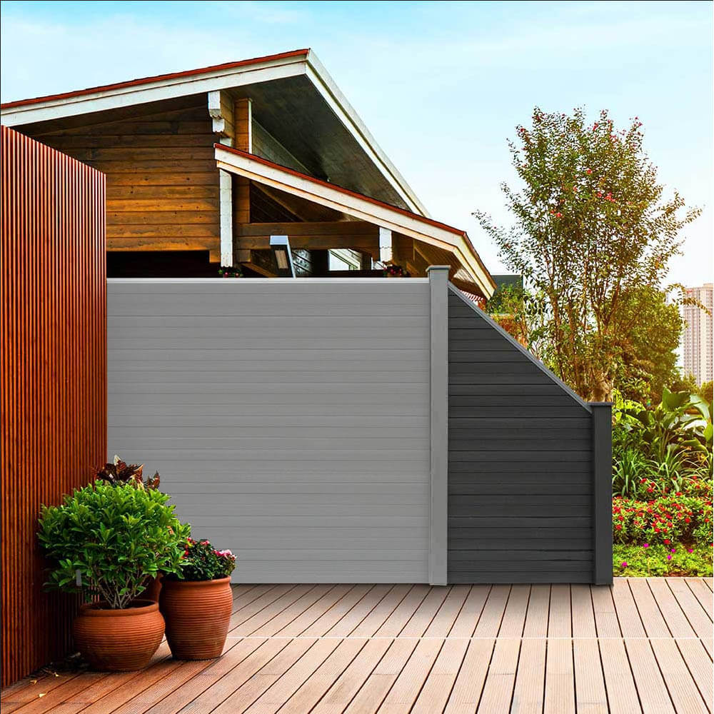 Home Deluxe Clôture pare-vue WPC CALLADO - 1x élément incliné