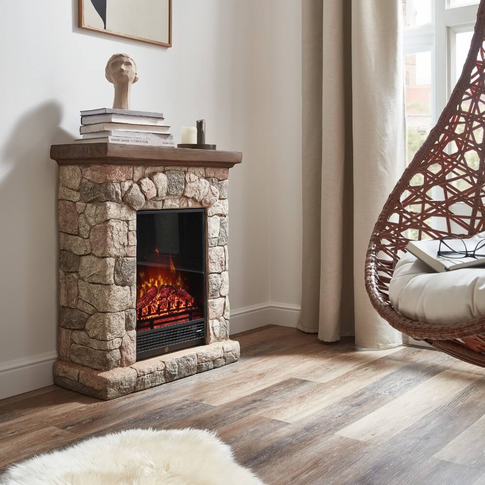 Home Deluxe Cheminée électrique CALOR - Avec effet de flammes