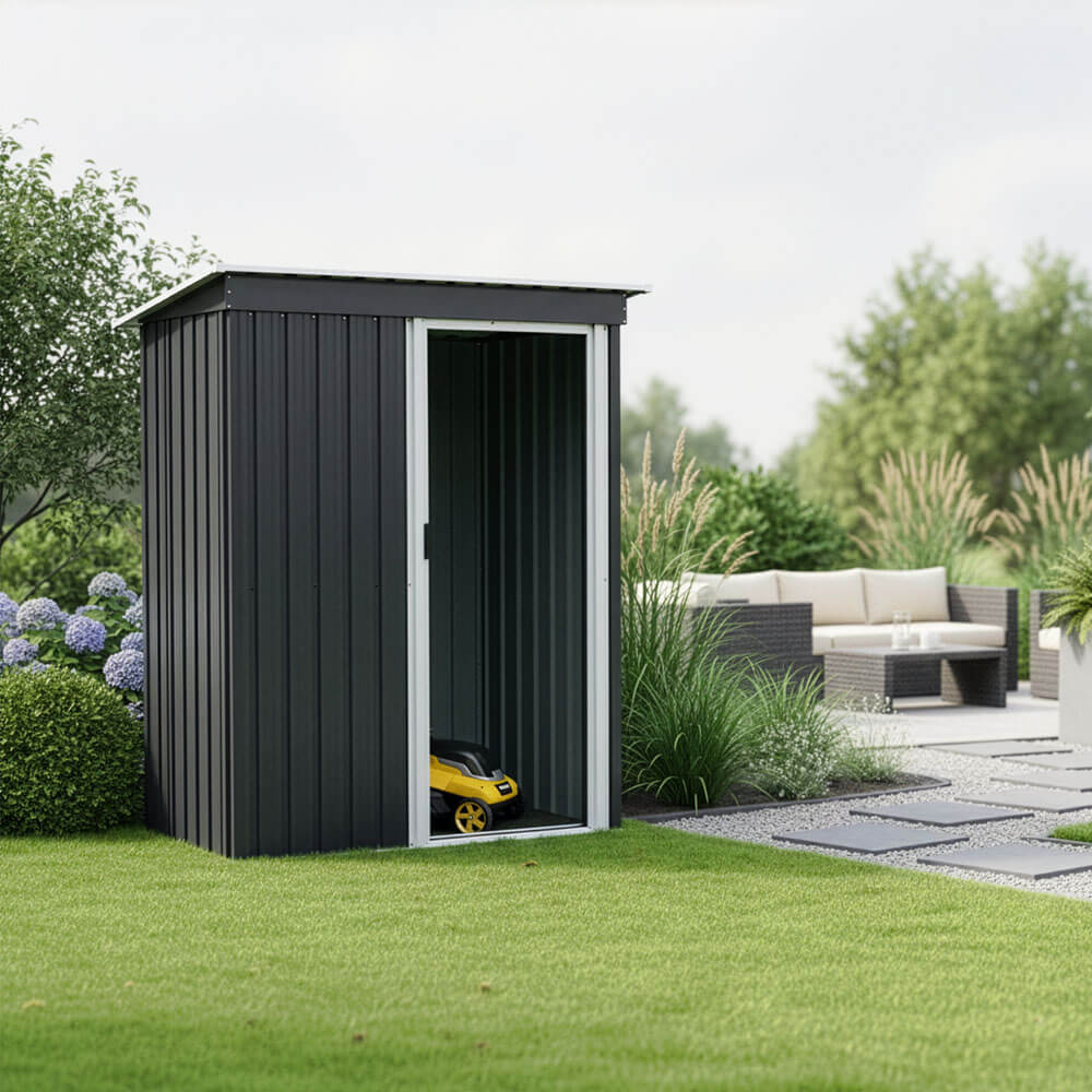 Home Deluxe Abri de jardin en acier galvanisé BOHIO XS - 163 x 182 cm