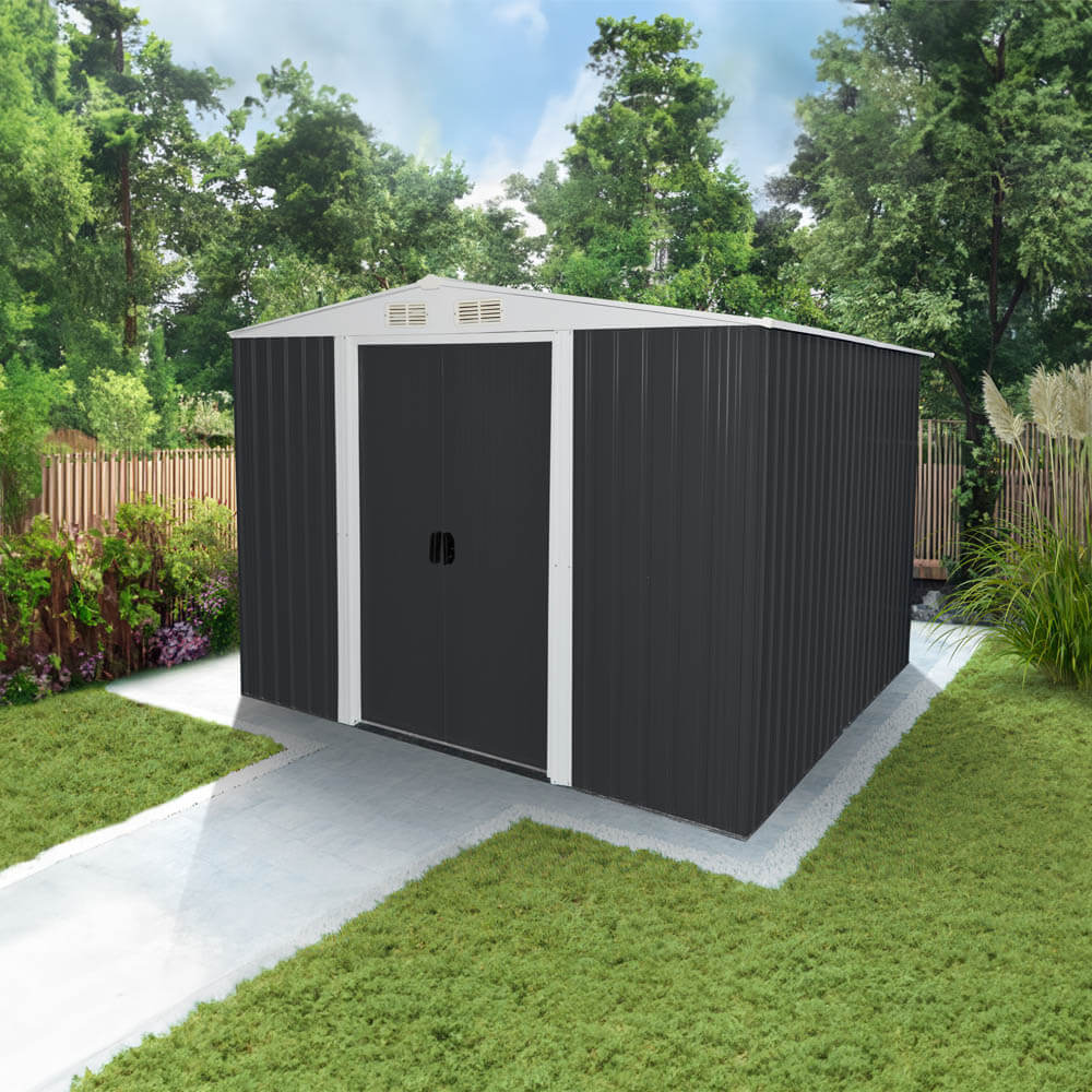 Home Deluxe Abri de jardin en acier galvanisé BOHIO XL - 258 x 177 cm