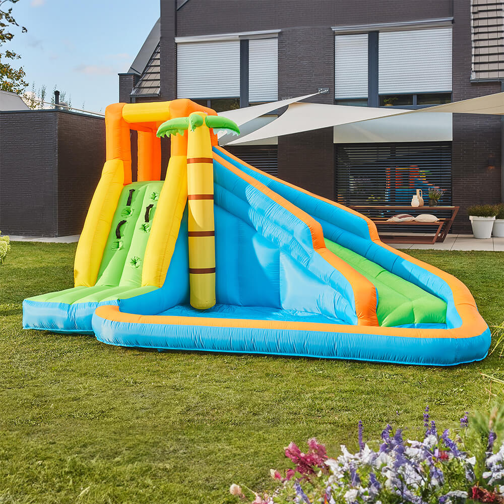 Home Deluxe Parc aquatique gonflable avec toboggan VIVI - 400 x 300 cm