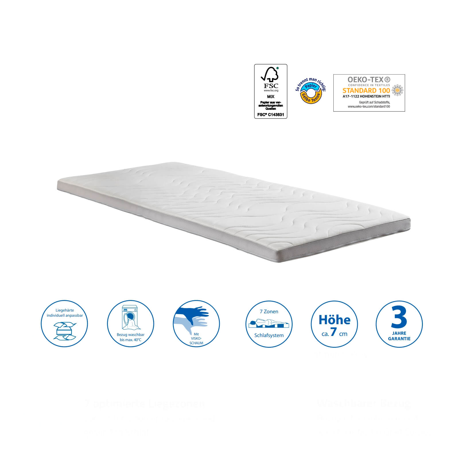 Home Deluxe Topper NAPPER - 90 x 200 cm