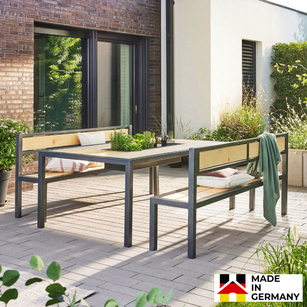 Home Deluxe Ensemble de sièges en mélèze NAXOS - 200 x 43 cm Made in Germany