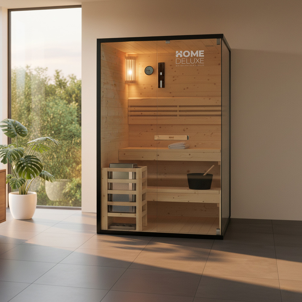 Home Deluxe Sauna traditionnel SHADOW M - 120 x 120 cm pour 2 personnes