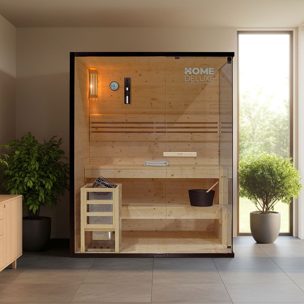 Home Deluxe Sauna traditionnel SHADOW L - 150 x 120 cm pour 3 personnes