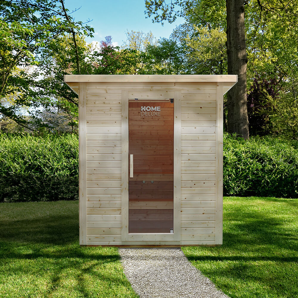 Home Deluxe Abri de sauna Outdoor TALO L - 221 x 217 cm pour 4 personnes