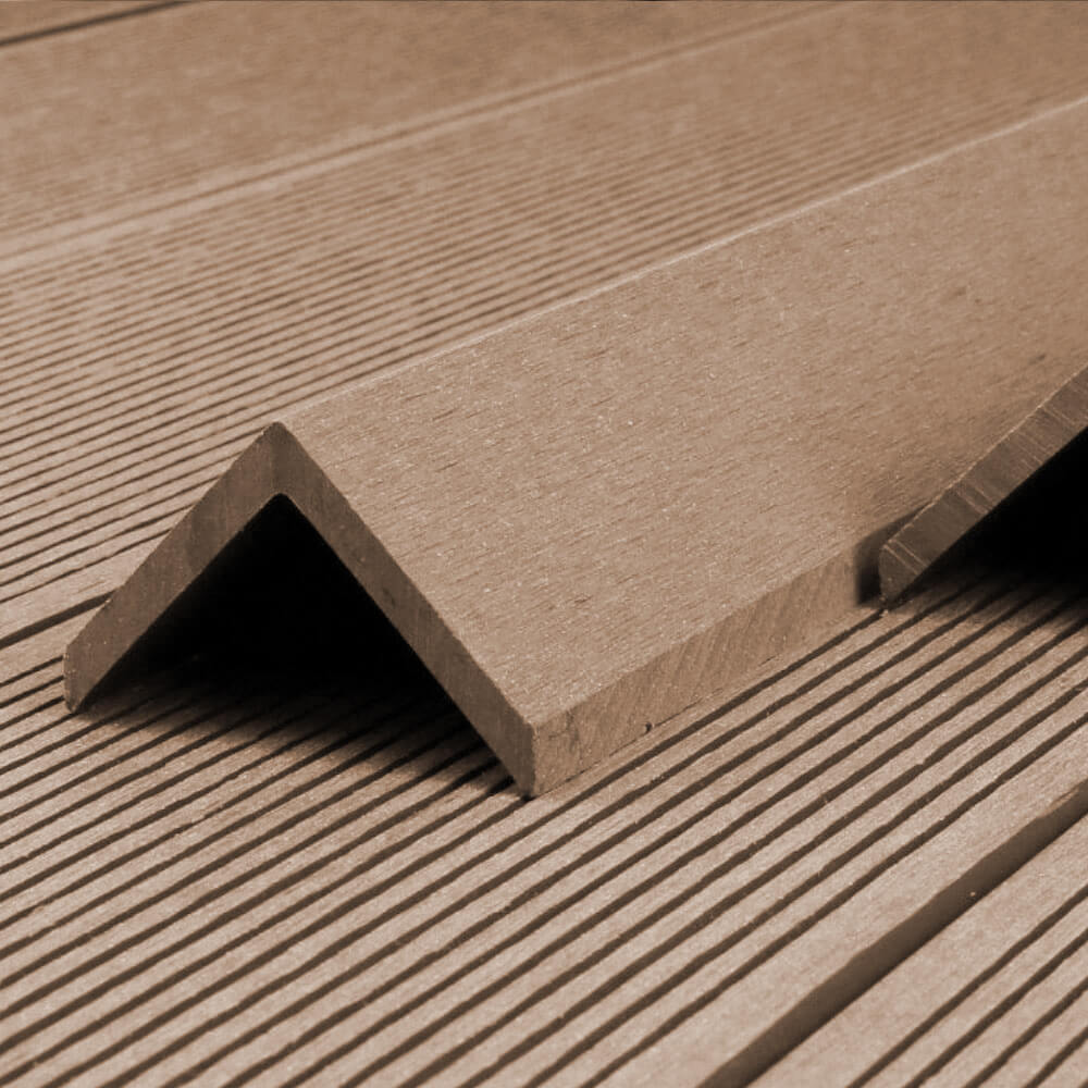 Home Deluxe WPC Plinthe de finition FINEA - 110 x 4,5 cm Set de 10 - Teck