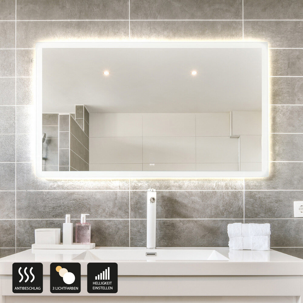 Home Deluxe Miroir LED Rectangulaire NOLA - 80 x 60 cm