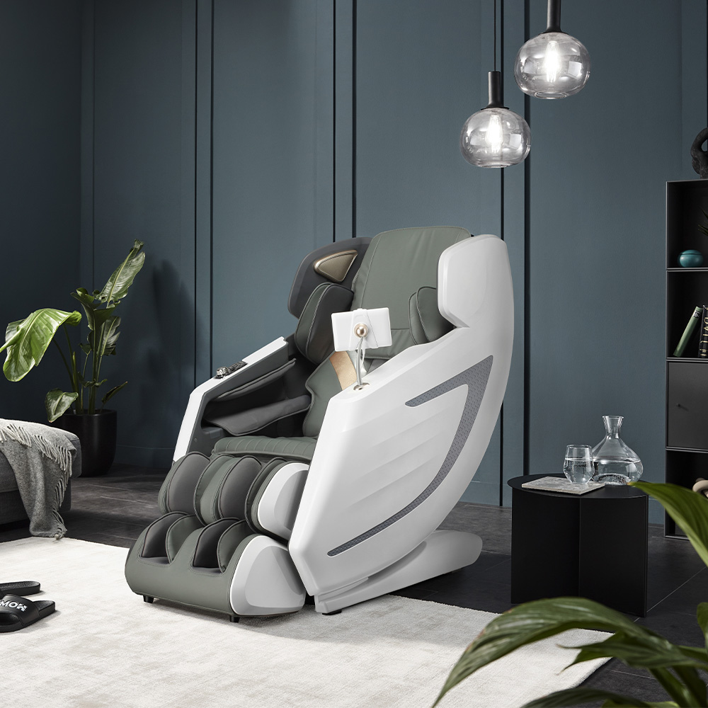 Home Deluxe Fauteuil de massage avec fonction zéro gravité ELVORA - blanc