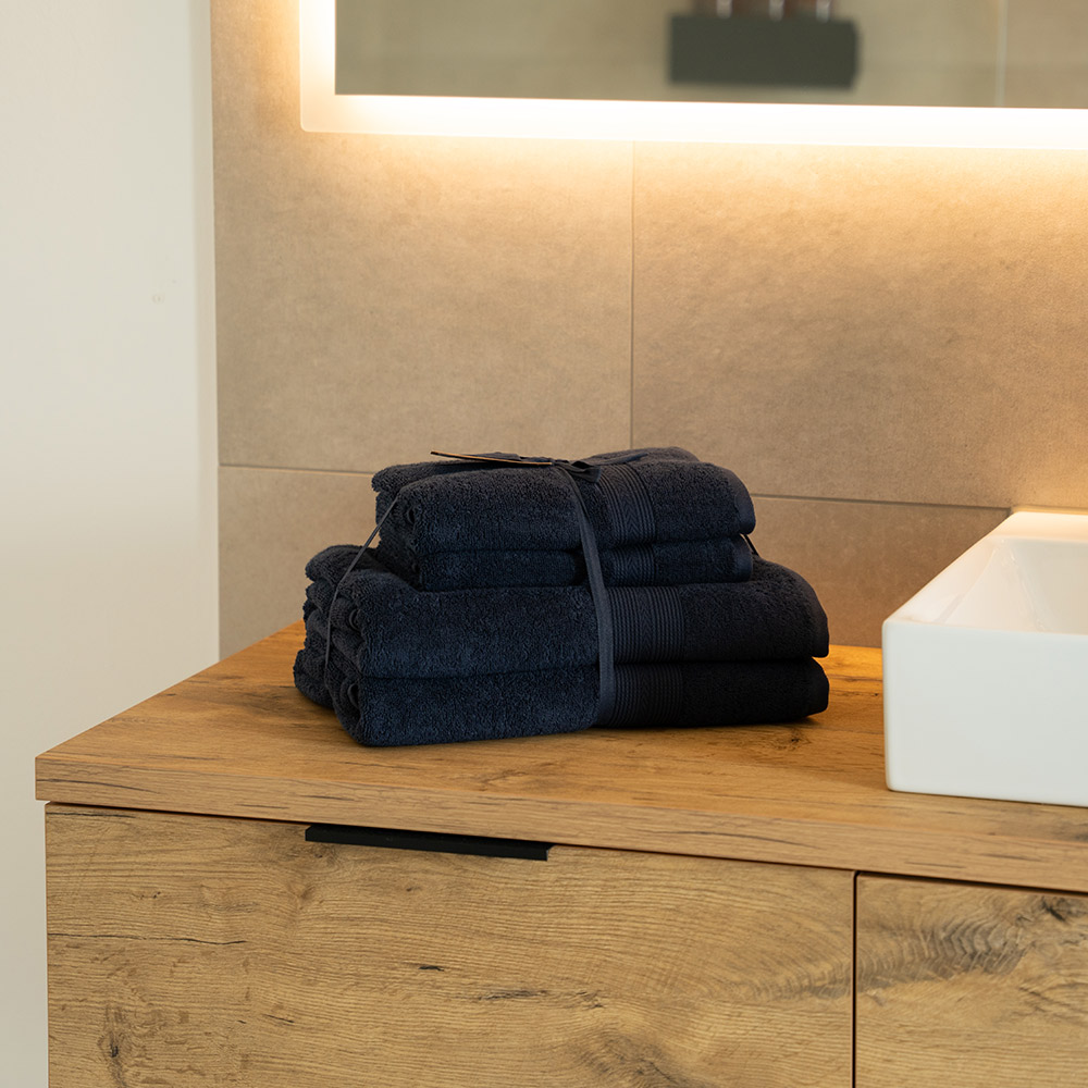 Home Deluxe Home Deluxe Set de serviettes 4 pcs. SOFT - bleu foncé