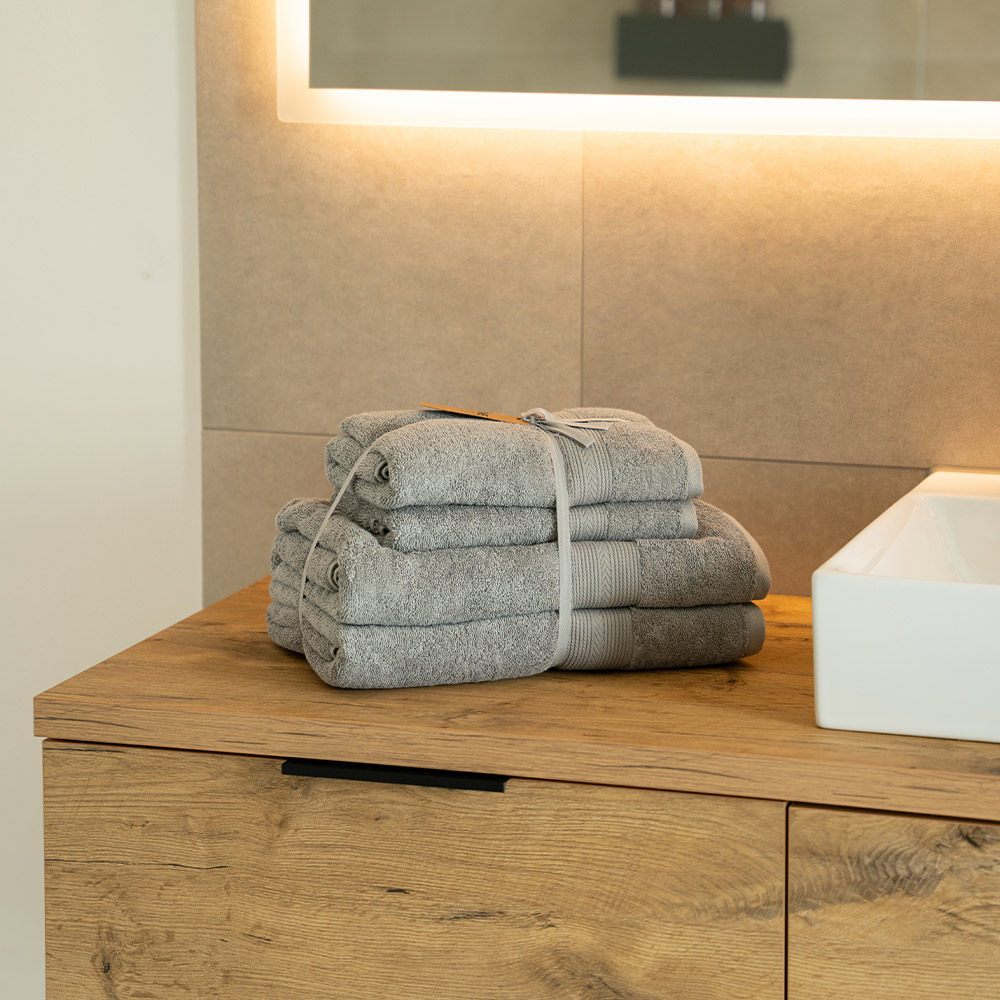 Home Deluxe Home Deluxe Set de serviettes 4 pcs. SOFT - Gris clair