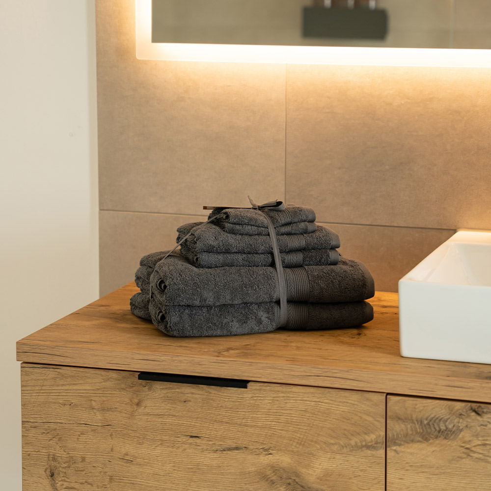 Home Deluxe Home Deluxe Set de serviettes 6 pcs. CUDDLE - Anthracite