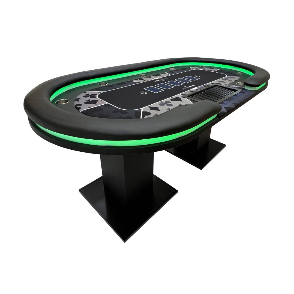 Home Deluxe Table de poker LED FLUSH - Pour 9 personnes