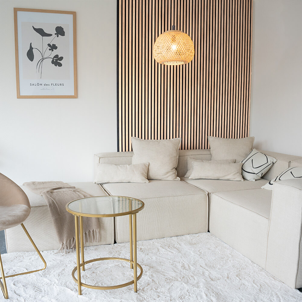 Home Deluxe Panel acústico SONIC Roble claro - 240 x 40 cm