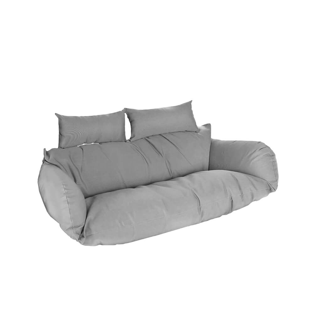 Home Deluxe Coussin pour fauteuil suspendu en poly rotin TWIN - Gris
