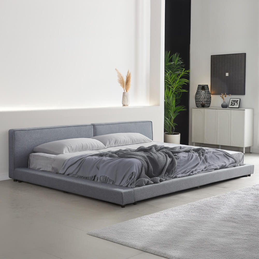 Home Deluxe Lit avec rangement GALAXIS - 270 x 200 cm Gris