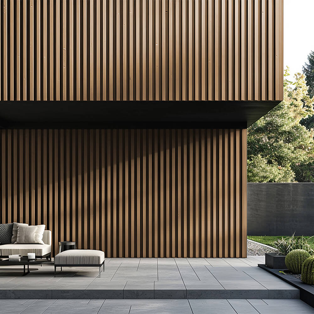 Home Deluxe Revêtement de façade WPC DUVAR - 34 m² Teck