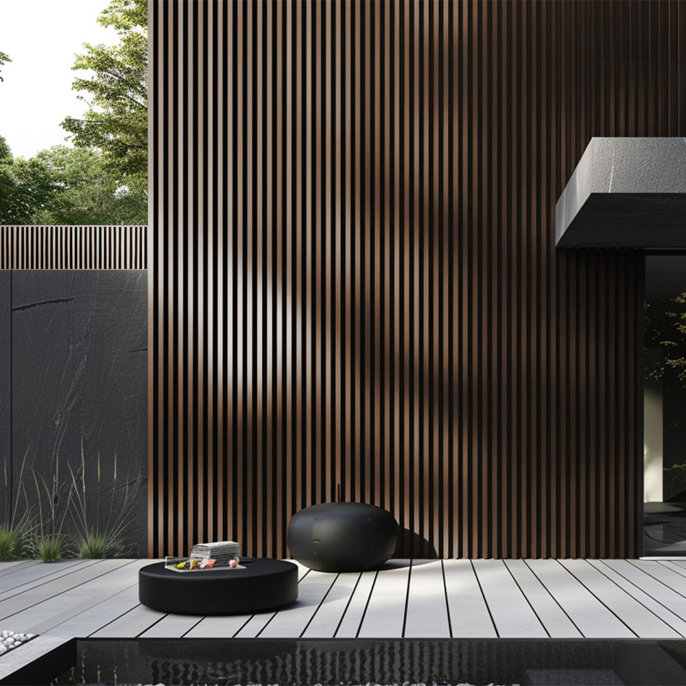 Home Deluxe Revêtement de façade en WPC DUVAR - Noyer 50 m².