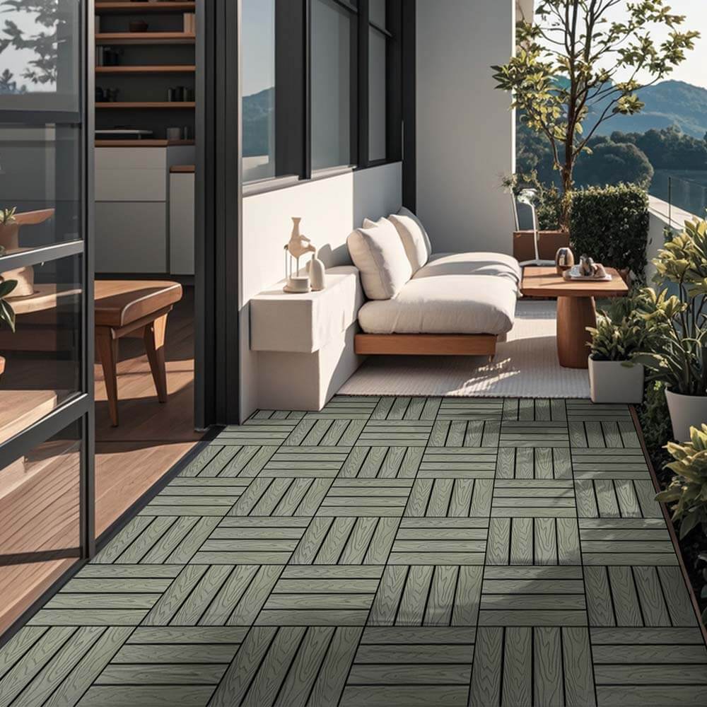 Home Deluxe WPC Carreaux à clipser BAVARO PREMIUM - Antique 5 m².