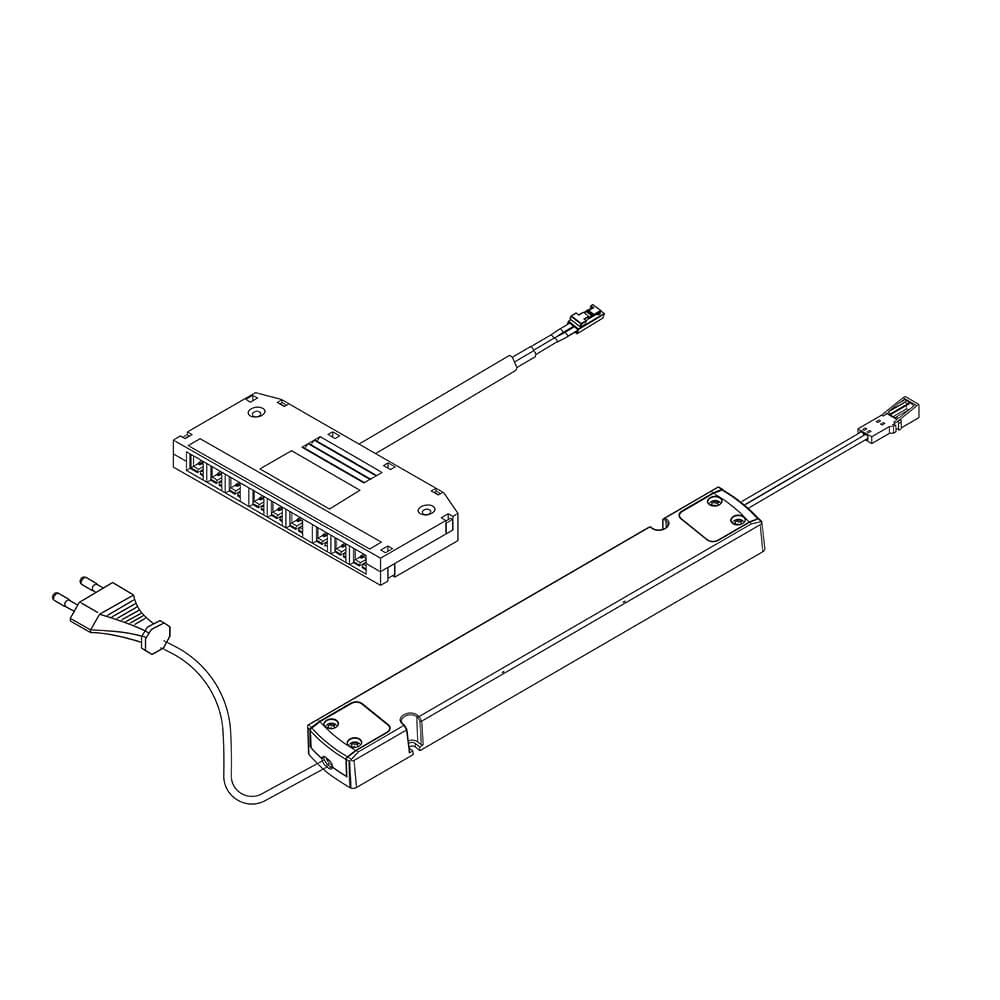 Home Deluxe Barre lumineuse à LED pour panneau acoustique NOX - bloc d'alimentation à LED