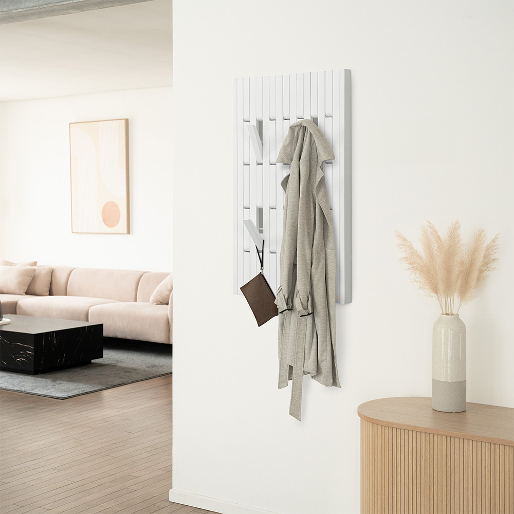Home Deluxe Panneau de vestiaire QUEST blanc - 55 x 4 x 105 cm