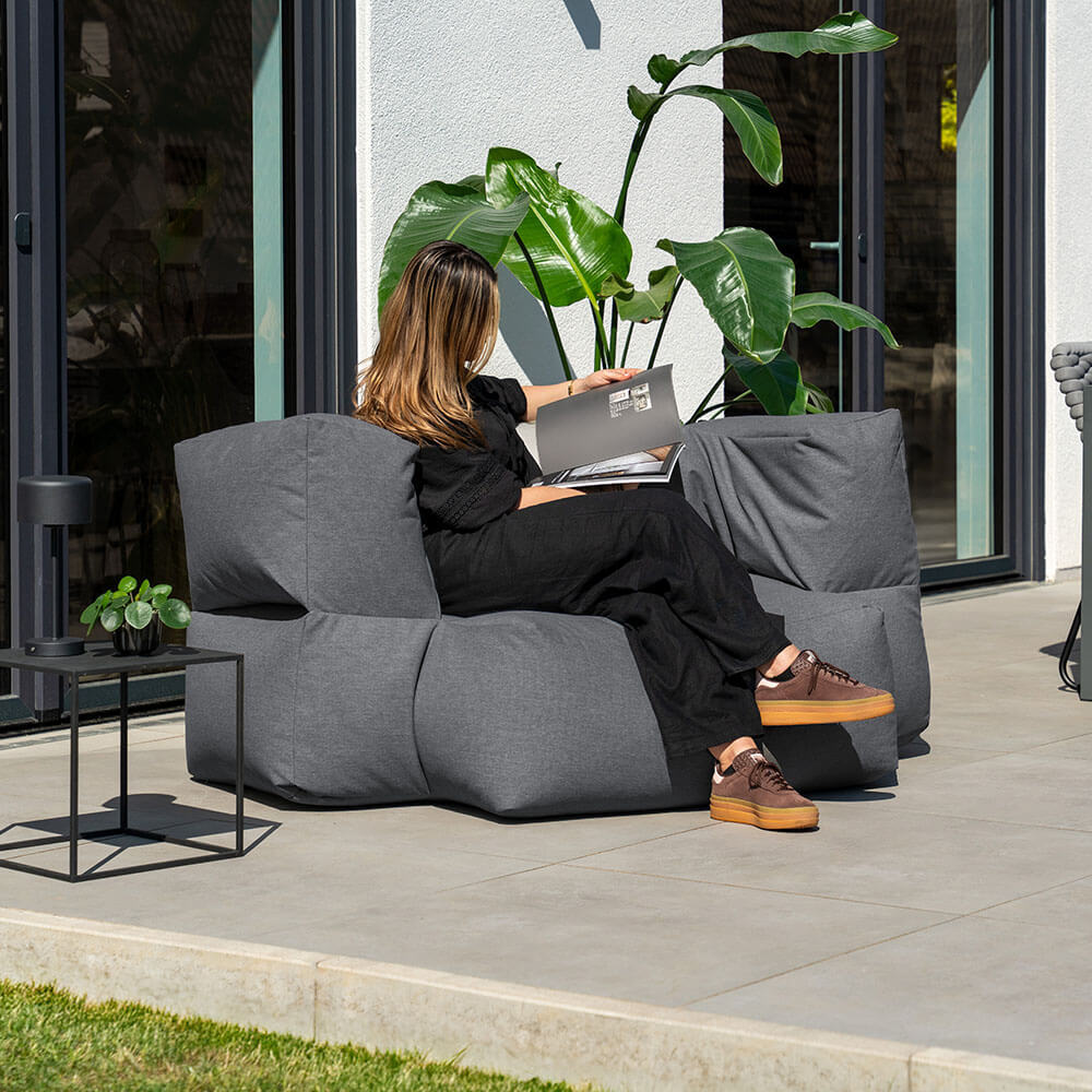 Home Deluxe Pouf Outdoor HEAVEN - Anthracite