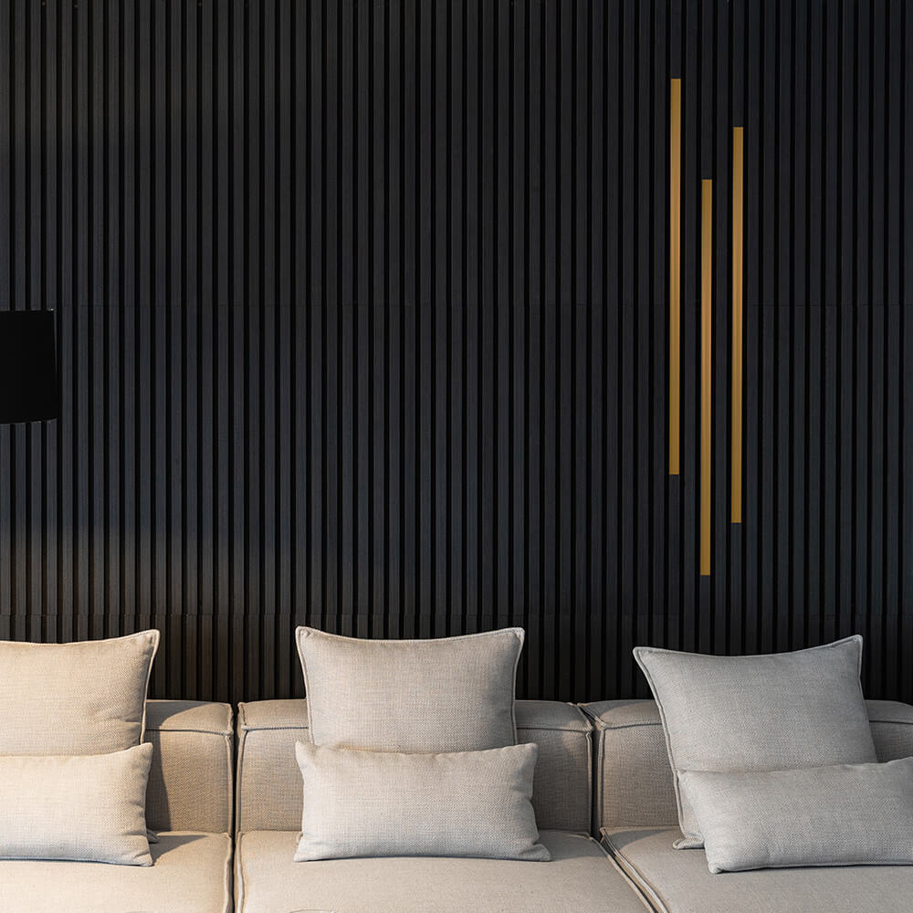 Home Deluxe Listón decorativo para panel acústico FIRE Set de 3 - 110 cm