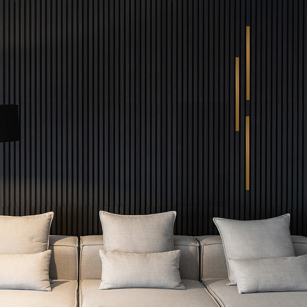 Home Deluxe Listón decorativo para panel acústico FIRE Set de 3 - 50 cm