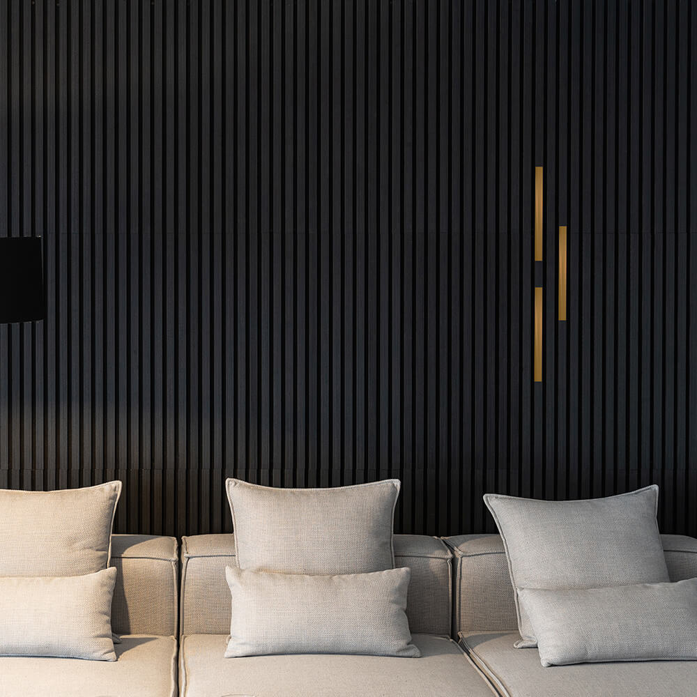 Home Deluxe Listón decorativo para panel acústico FIRE Set de 3 - 30 cm