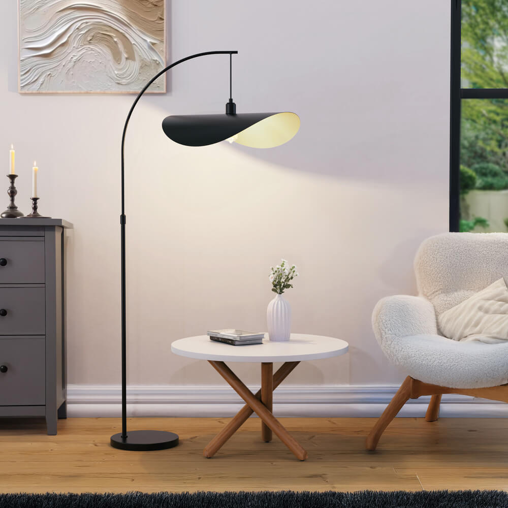 Home Deluxe Lampe à arc design RONA - noir/or