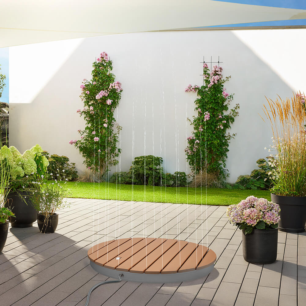 Home Deluxe Douche de sol WPC CALIA teck - ⌀ 70,5 cm