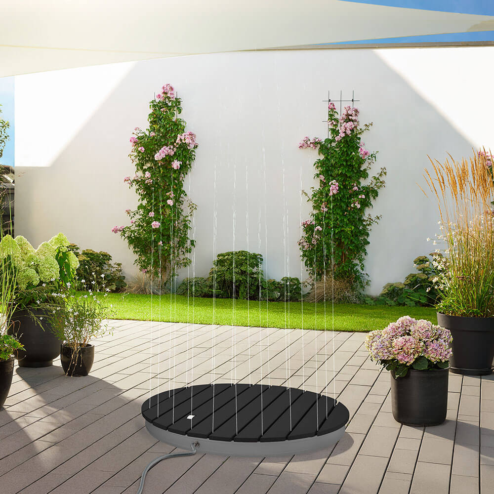 Home Deluxe Douche de sol WPC CALIA Anthracite - ⌀ 70,5 cm