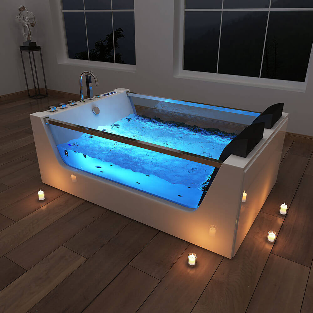Home Deluxe Baignoire balnéo avec luminothérapie ATLANTIC XL 180 x 120