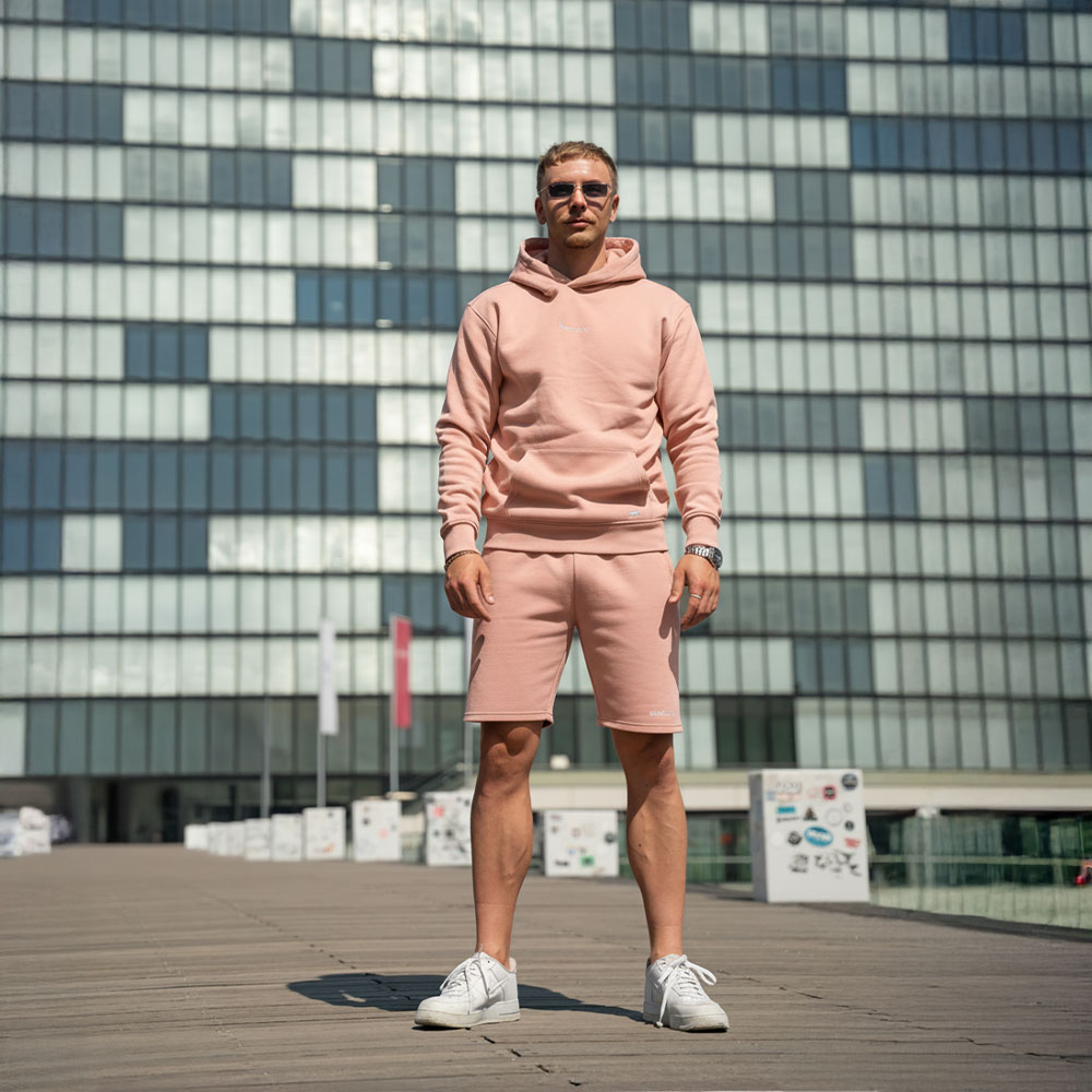 Sweat à capuche Home Wear – Corail, Oversize XXL