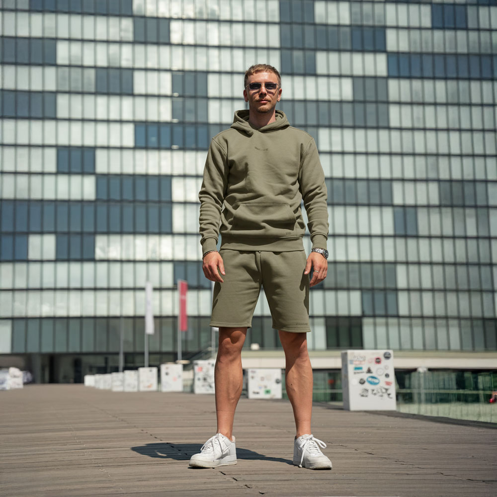 Sweat à capuche Home Wear – Kaki, oversize XXL