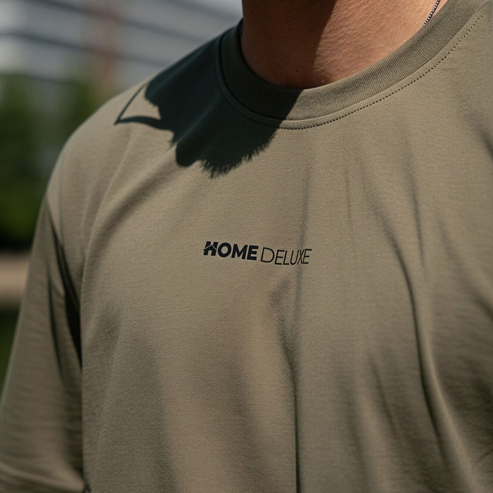 T-shirt Home Wear – Kaki, Oversize XXL