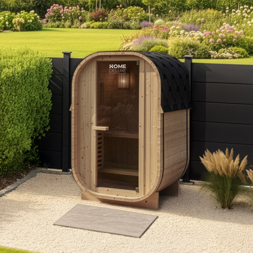 Home Deluxe Sauna d'extérieur CUBE S - 194 x 120 cm pour 2 personnes