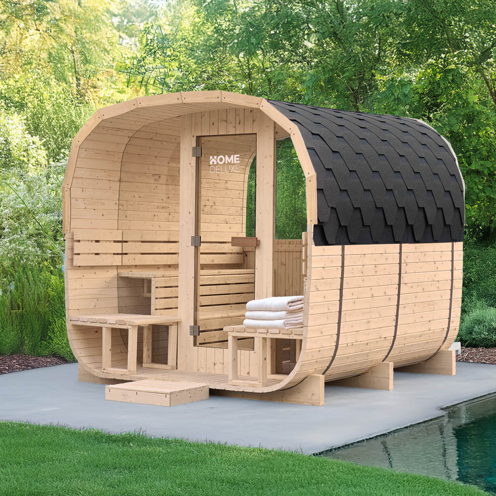 Home Deluxe Sauna de jardin HYGGE DELUXE - 230 cm x 220 cm pour 4-6 personnes