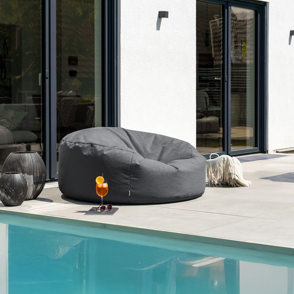 Home Deluxe XXL Pouf Outdoor CLOUD - Anthracite