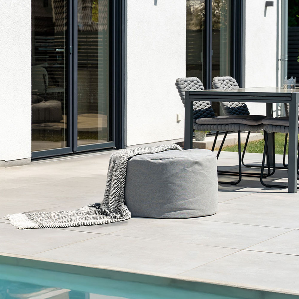Home Deluxe XXL Outdoor Pouf CLOUD - Gris clair