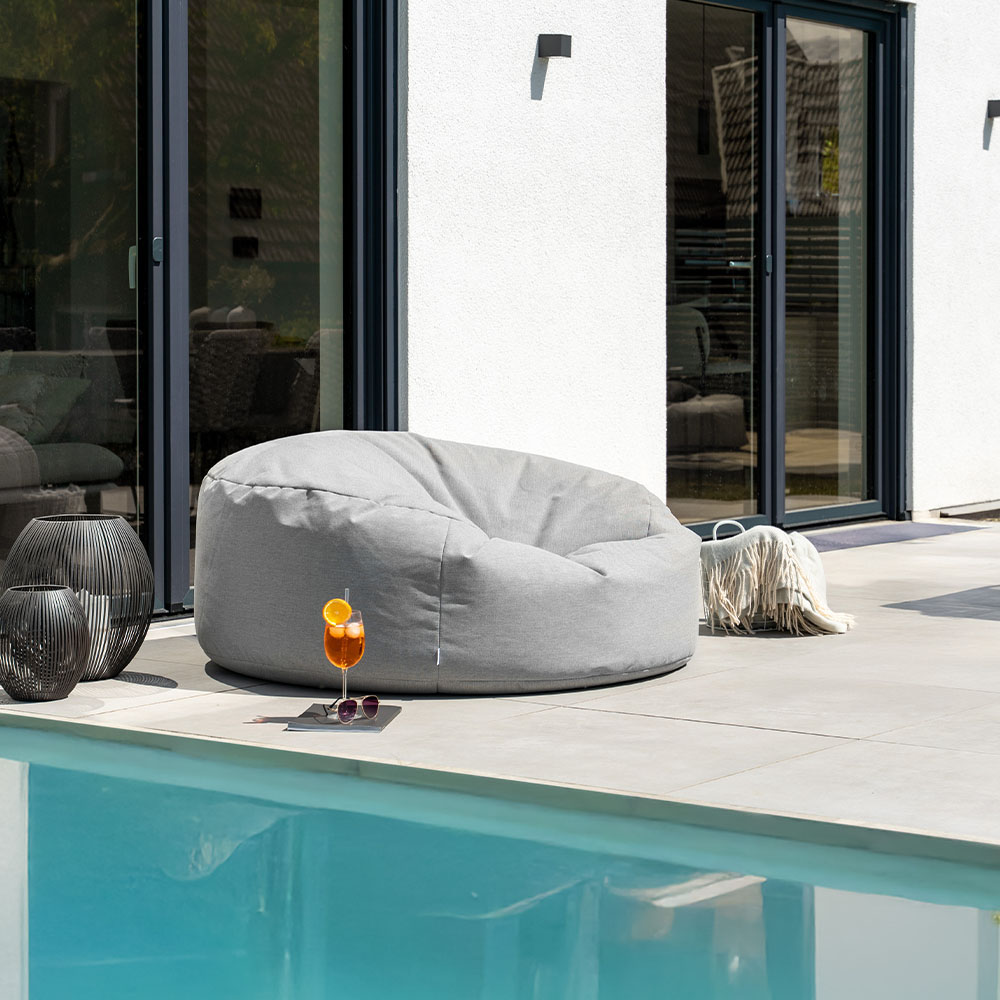 Home Deluxe XXL Pouf Outdoor CLOUD - Gris clair