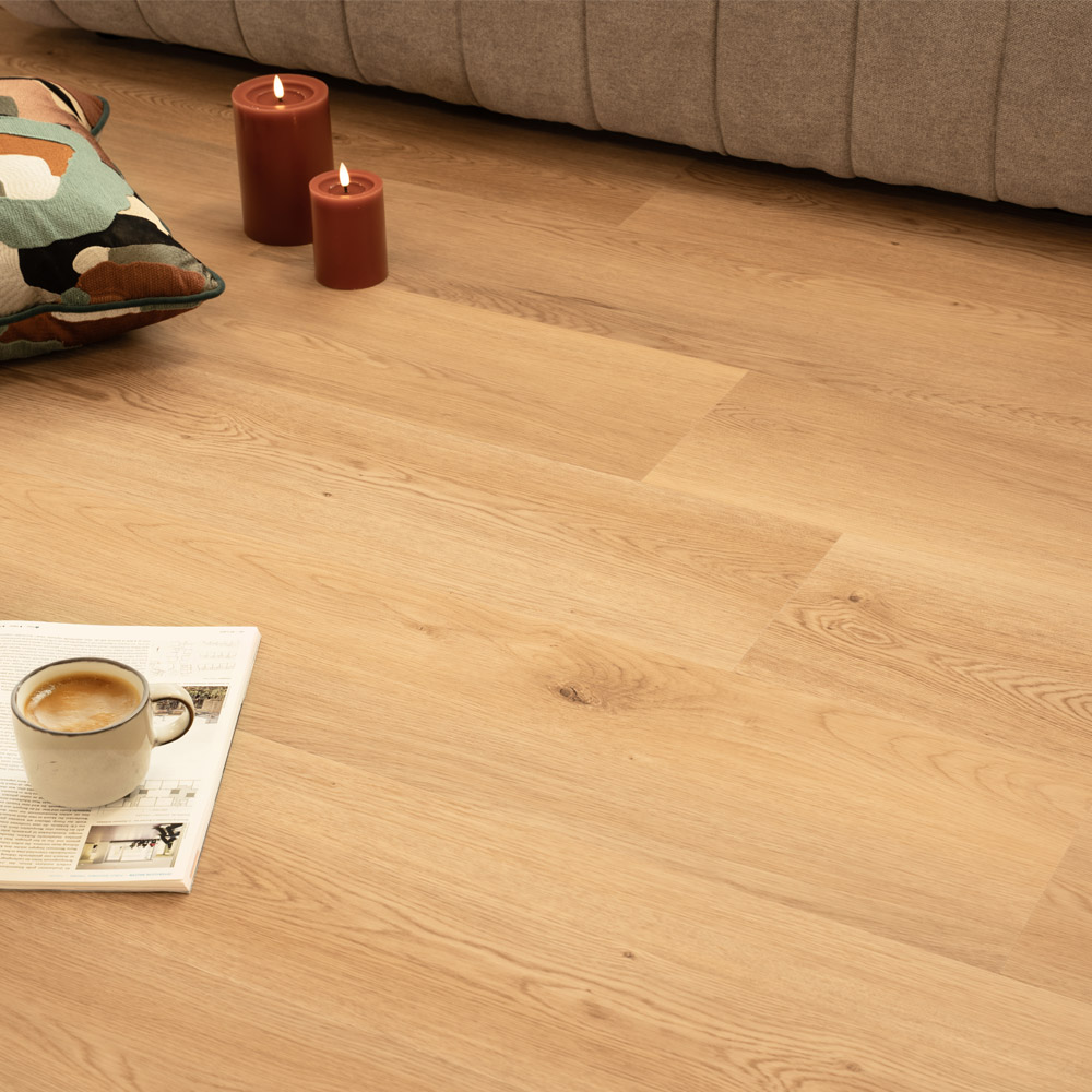 Home Deluxe Sol vinyle clipsable avec bruits d'impact LOMEA Chêne clair - 5 m².