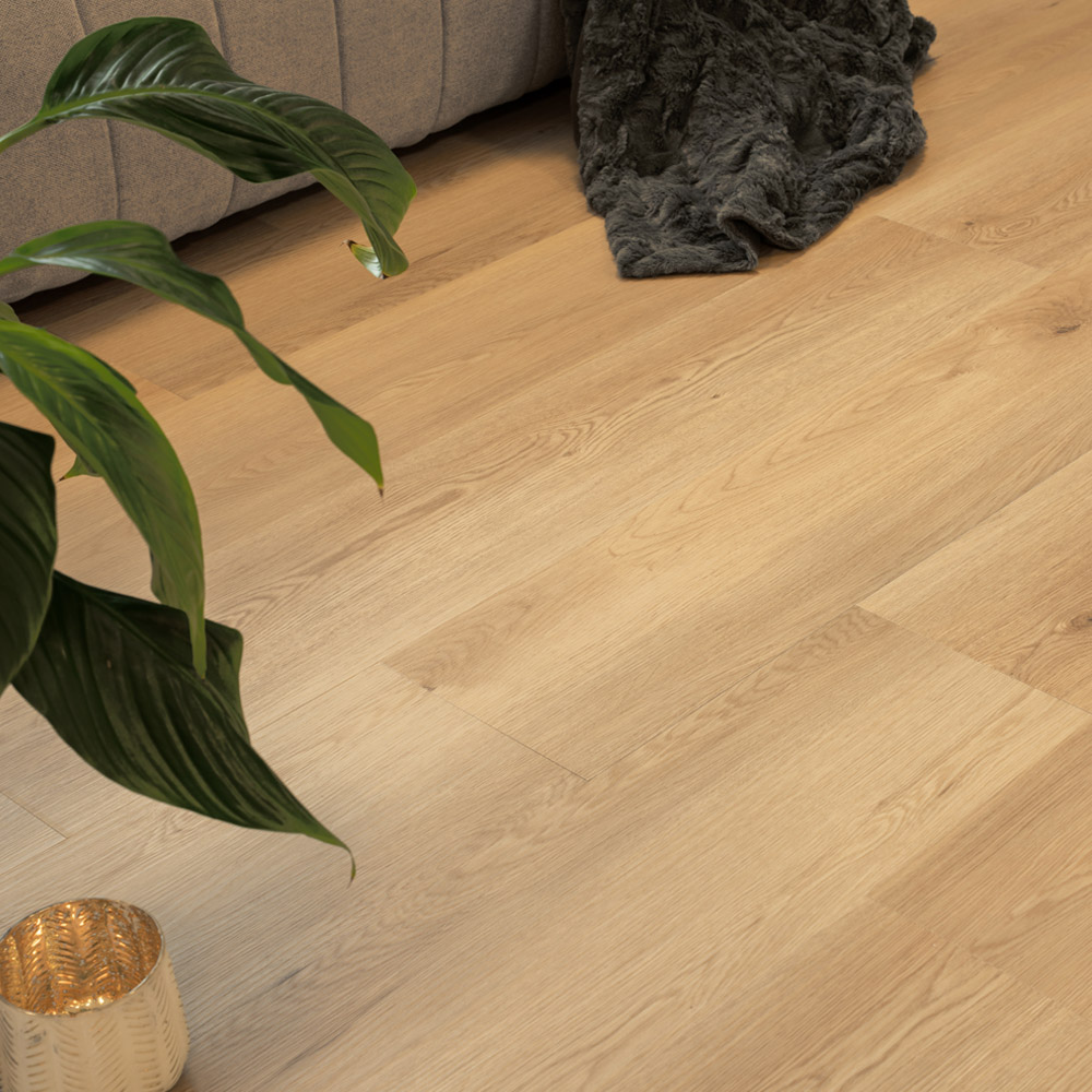 Home Deluxe Sol vinyle clipsable avec bruits d'impact LOMEA Chêne Beige - 5 m².