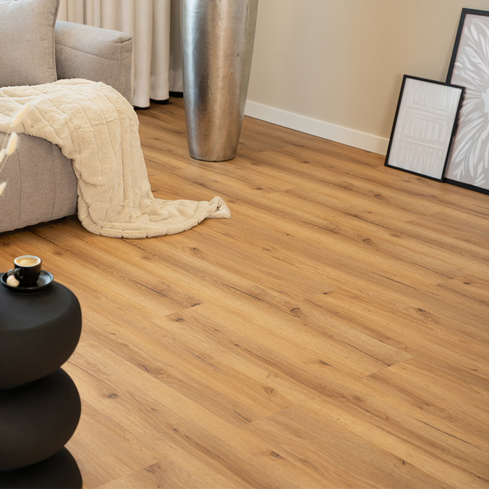 Home Deluxe Sol vinyle clipsable avec bruits d'impact LOMEA Noyer - 10 m².