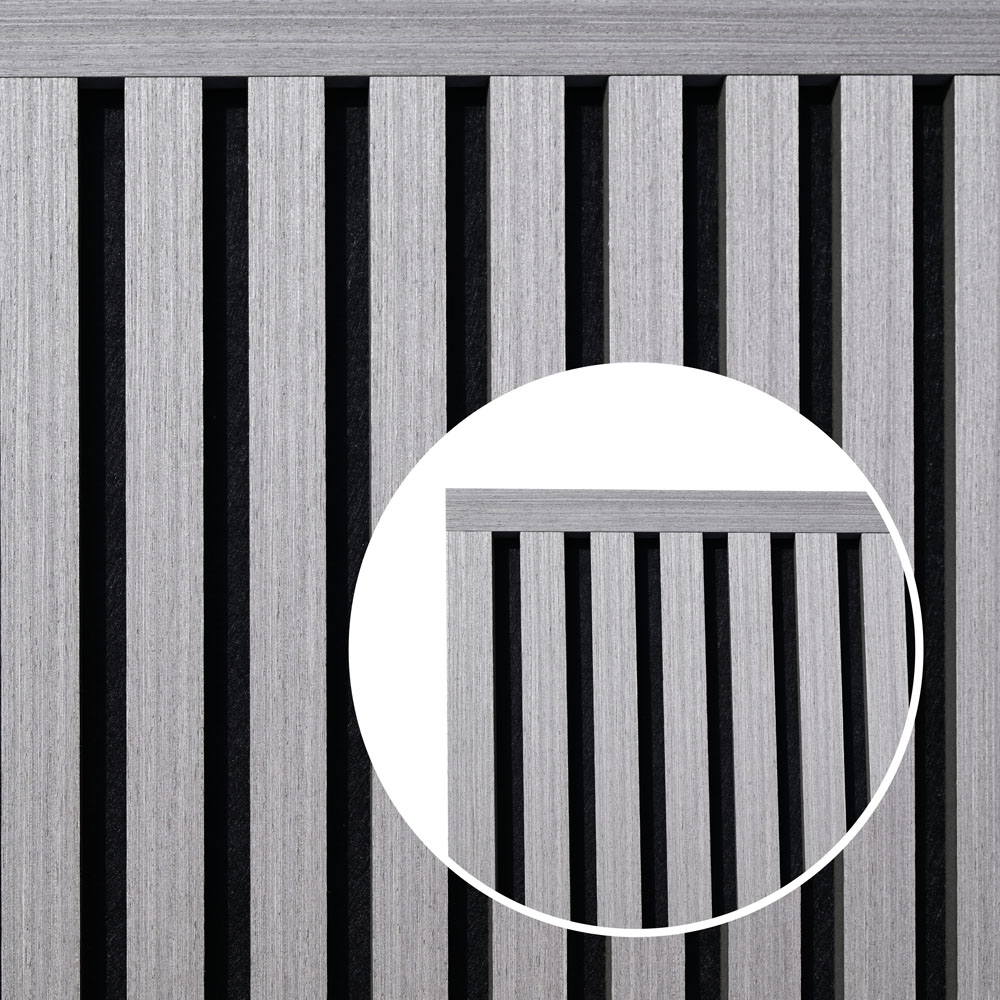 Home Deluxe Moulure de finition pour panneau acoustique ENDO Grey Oak - 80 cm - Quantité : 5