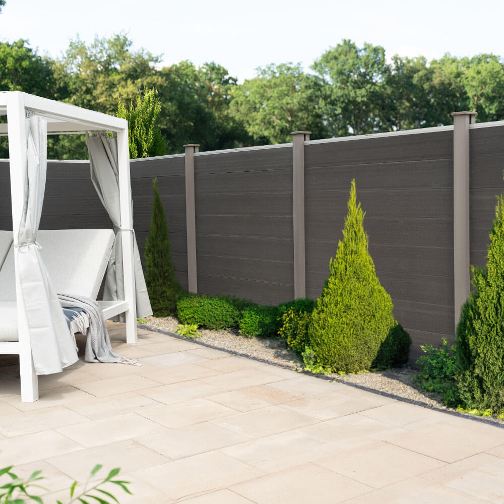 Home Deluxe Clôture pare-vue WPC CALLADO - 1 x élément + 2 x poteaux