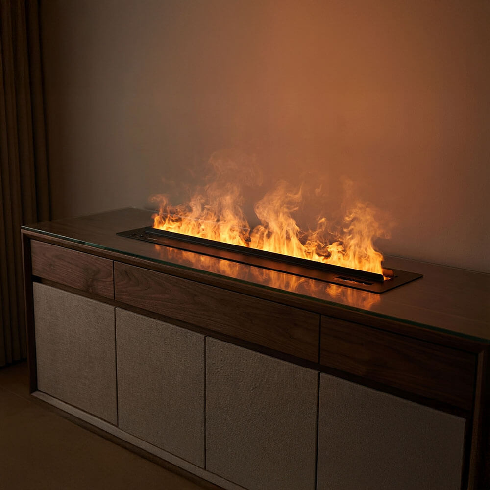 Foyer à vapeur d'eau LED encastrable ODENA - Noir