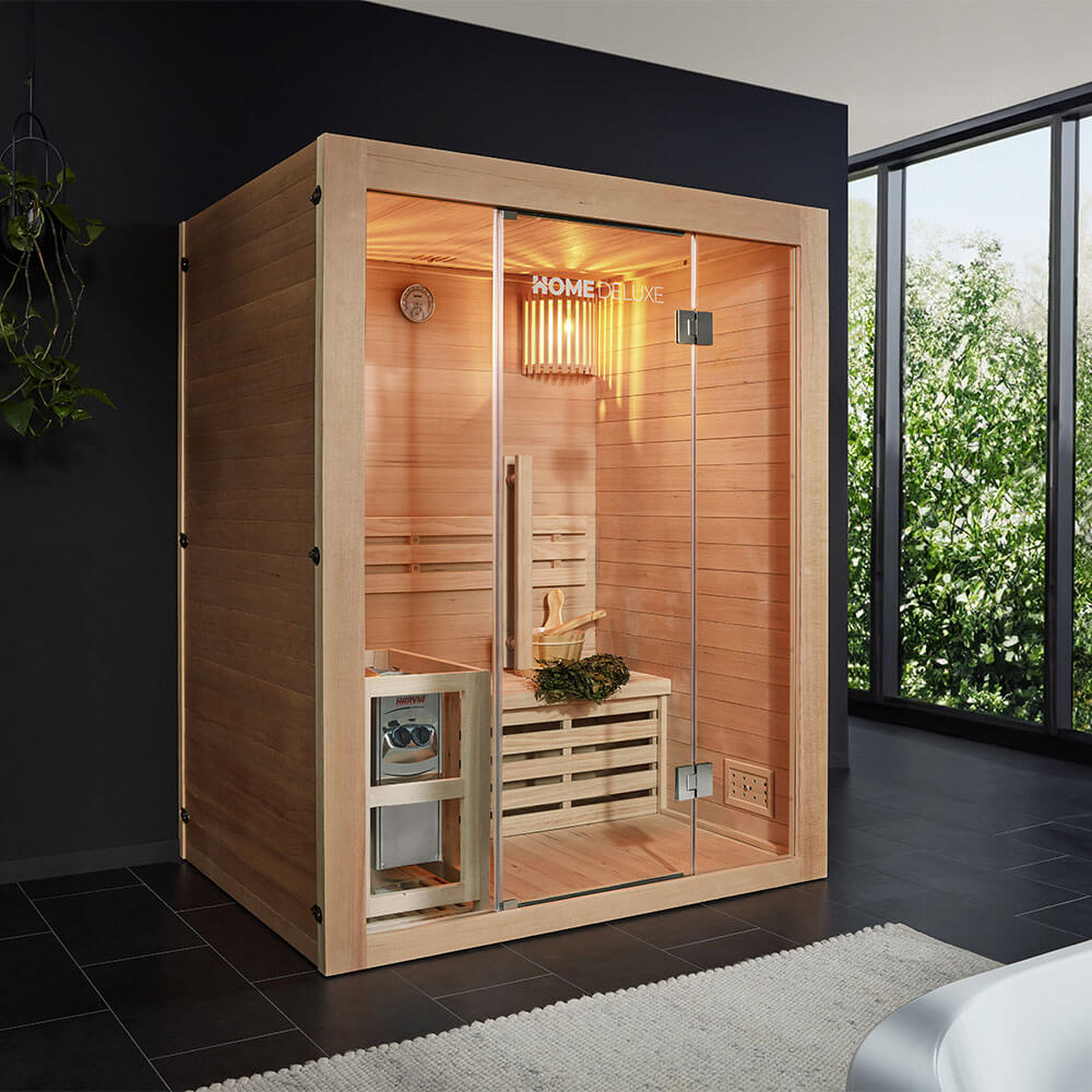 Home Deluxe Sauna traditionnel SKYLINE L - 150 x 120 cm pour 3 personnes